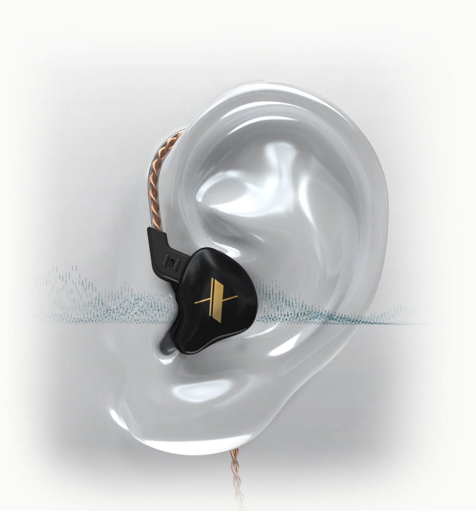 Вакуумні навушники KZ EDX динамічні з глибоким басом та Hi-Fi звуком